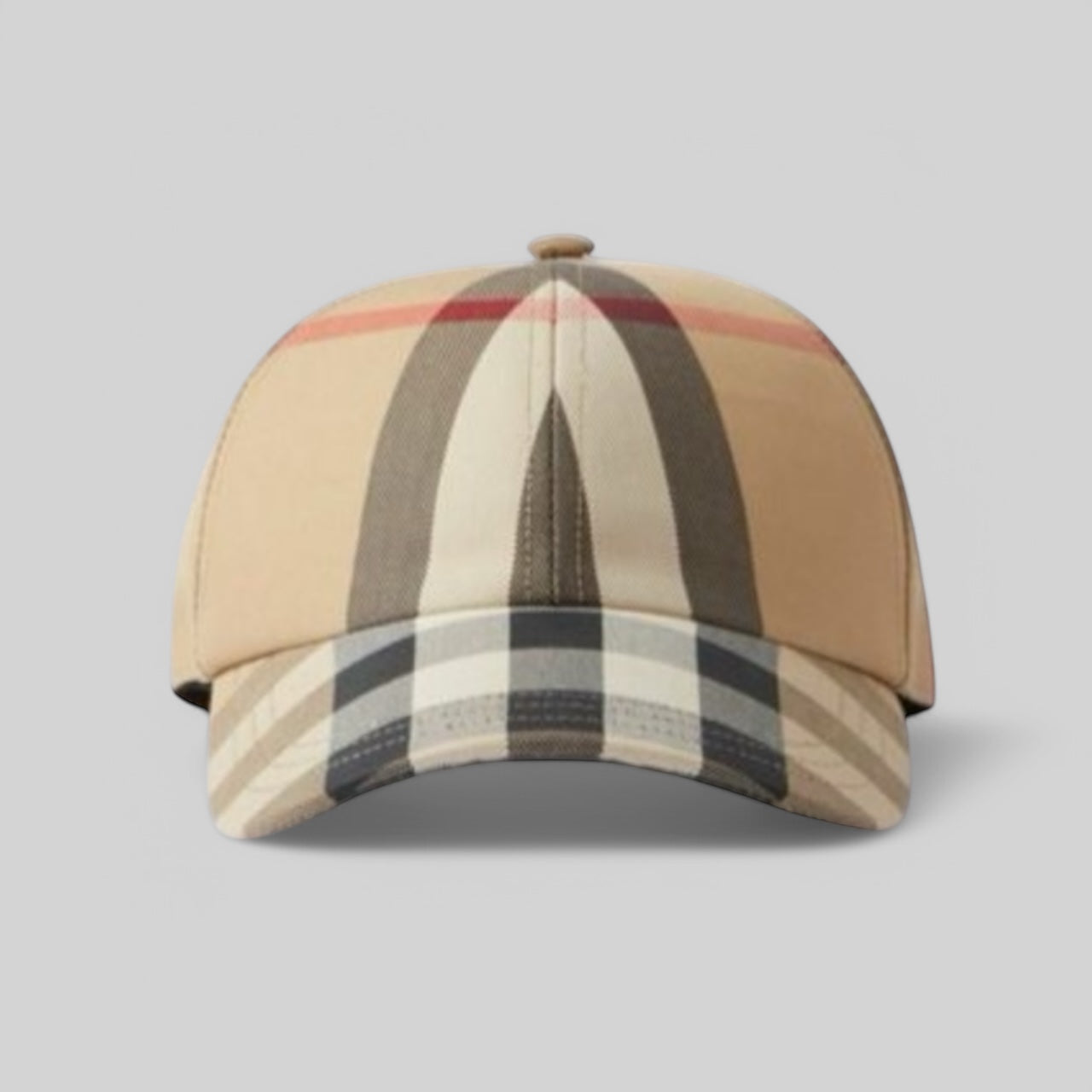 Burberry Check Cotton Baseball Cap