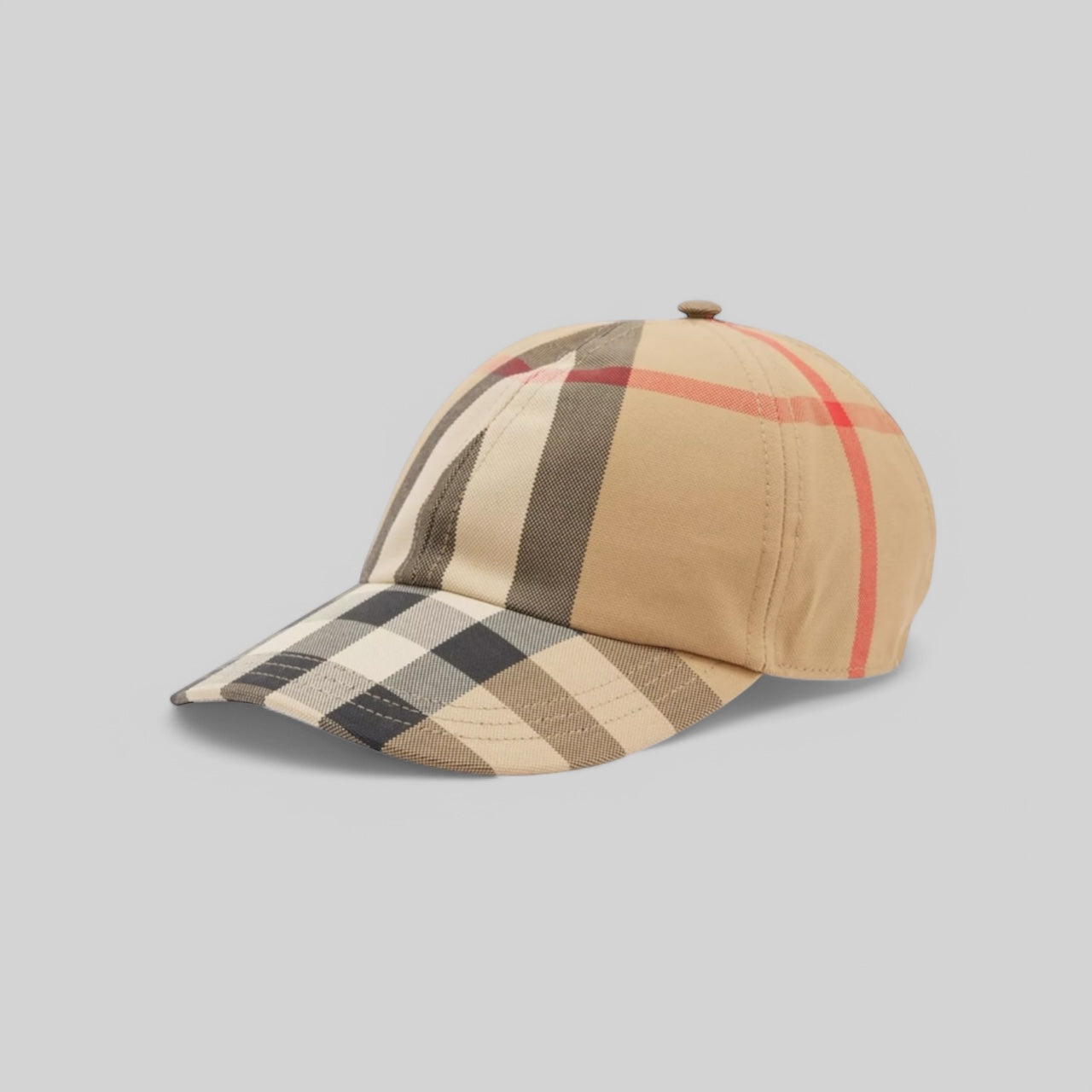 Burberry Check Cotton Baseball Cap