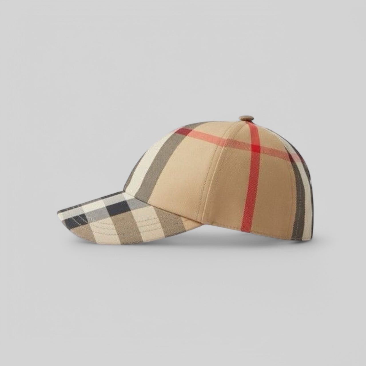 Burberry Check Cotton Baseball Cap