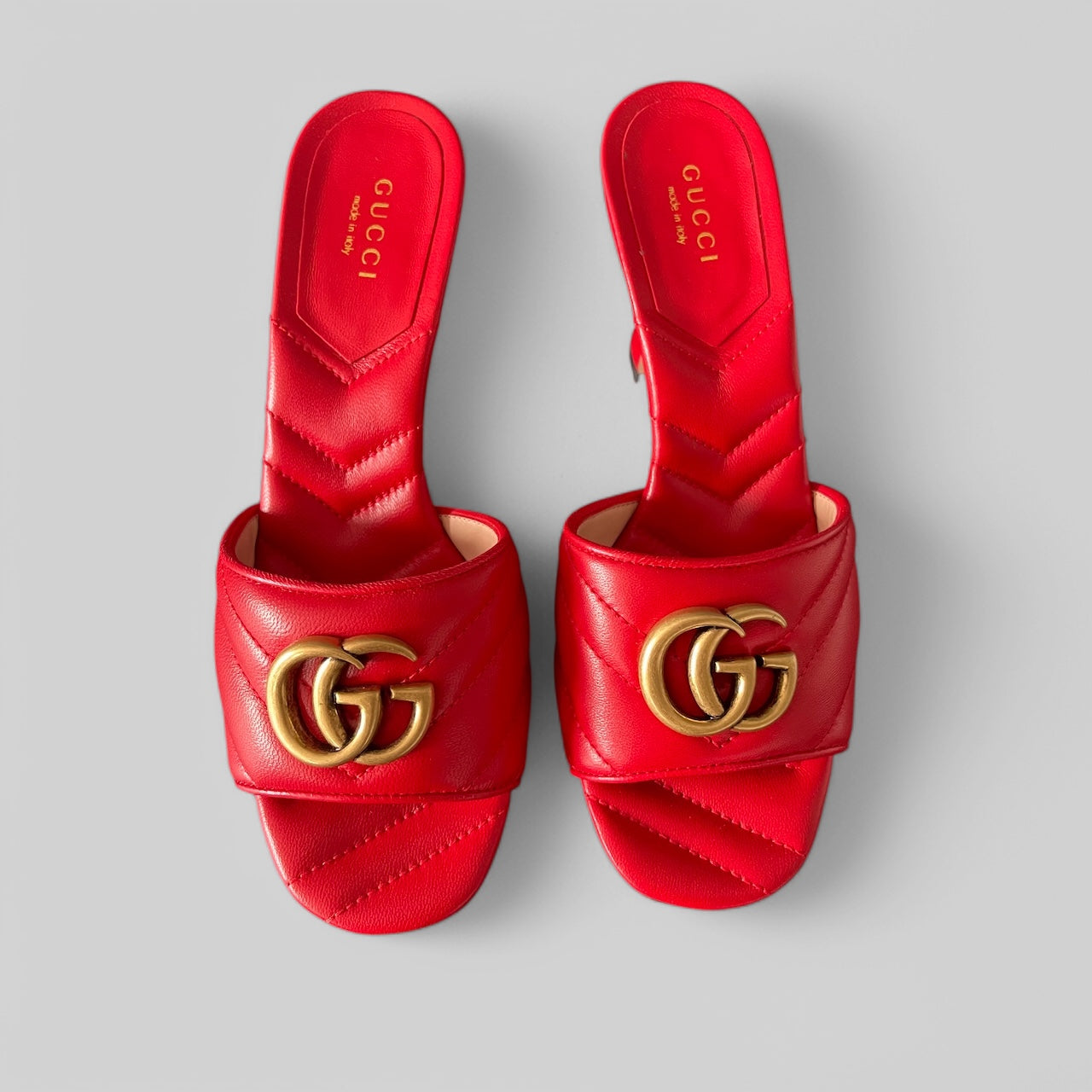 Gucci Marmont Leather Sandals