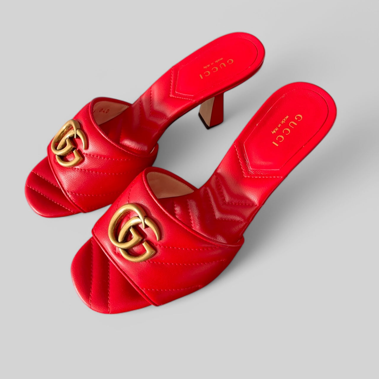 Gucci Marmont Leather Sandals