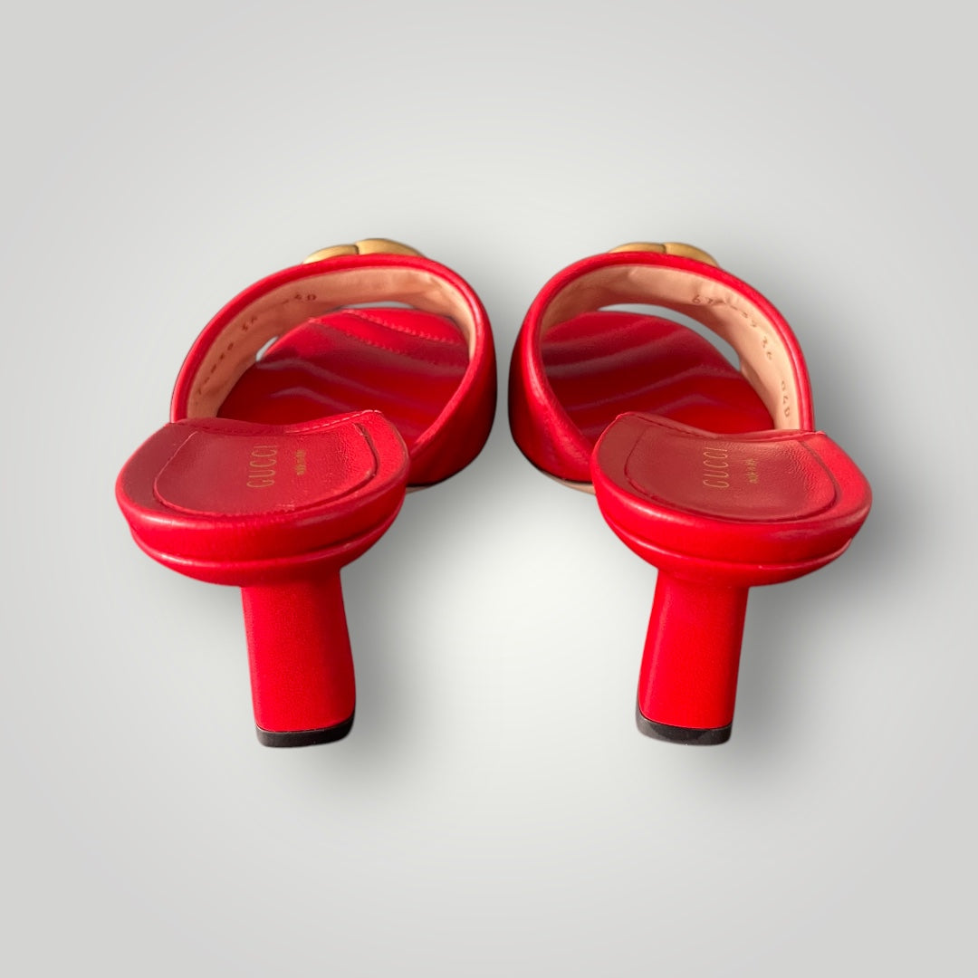Gucci Marmont Leather Sandals