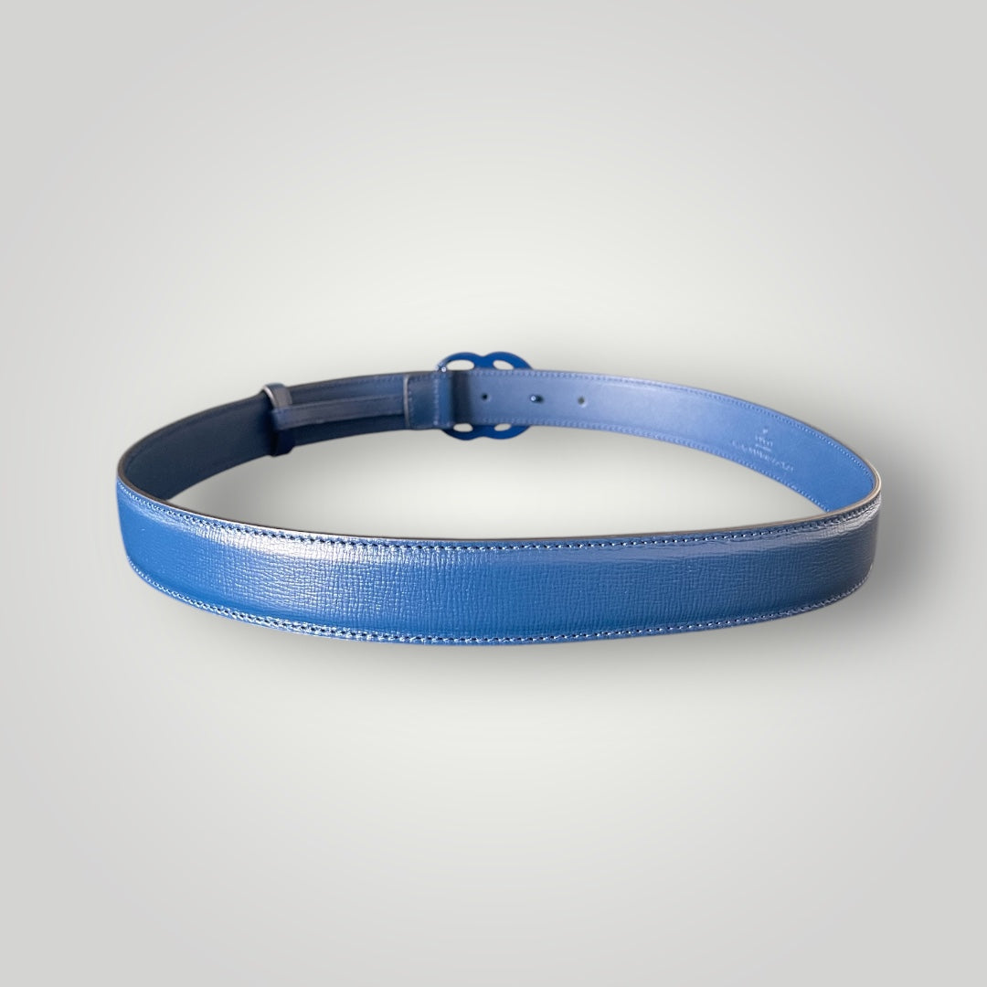 Gucci GG Buckle Thin Leather Belt