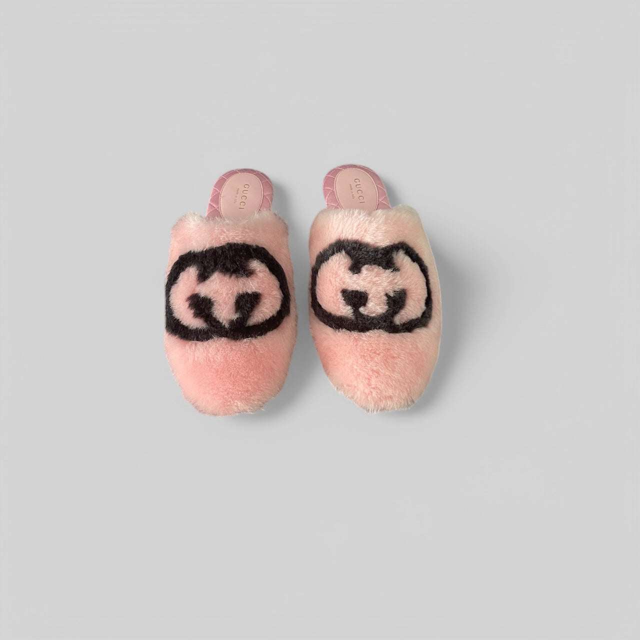 Gucci Interlocking GG Faux Fur Slippers
