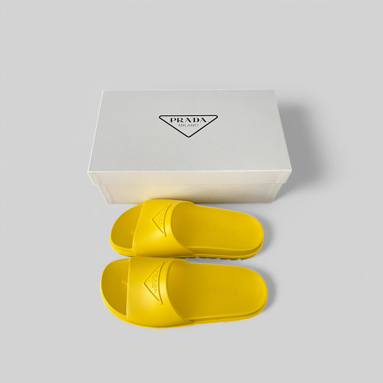 PRADA Logo Soft Rubber Slides