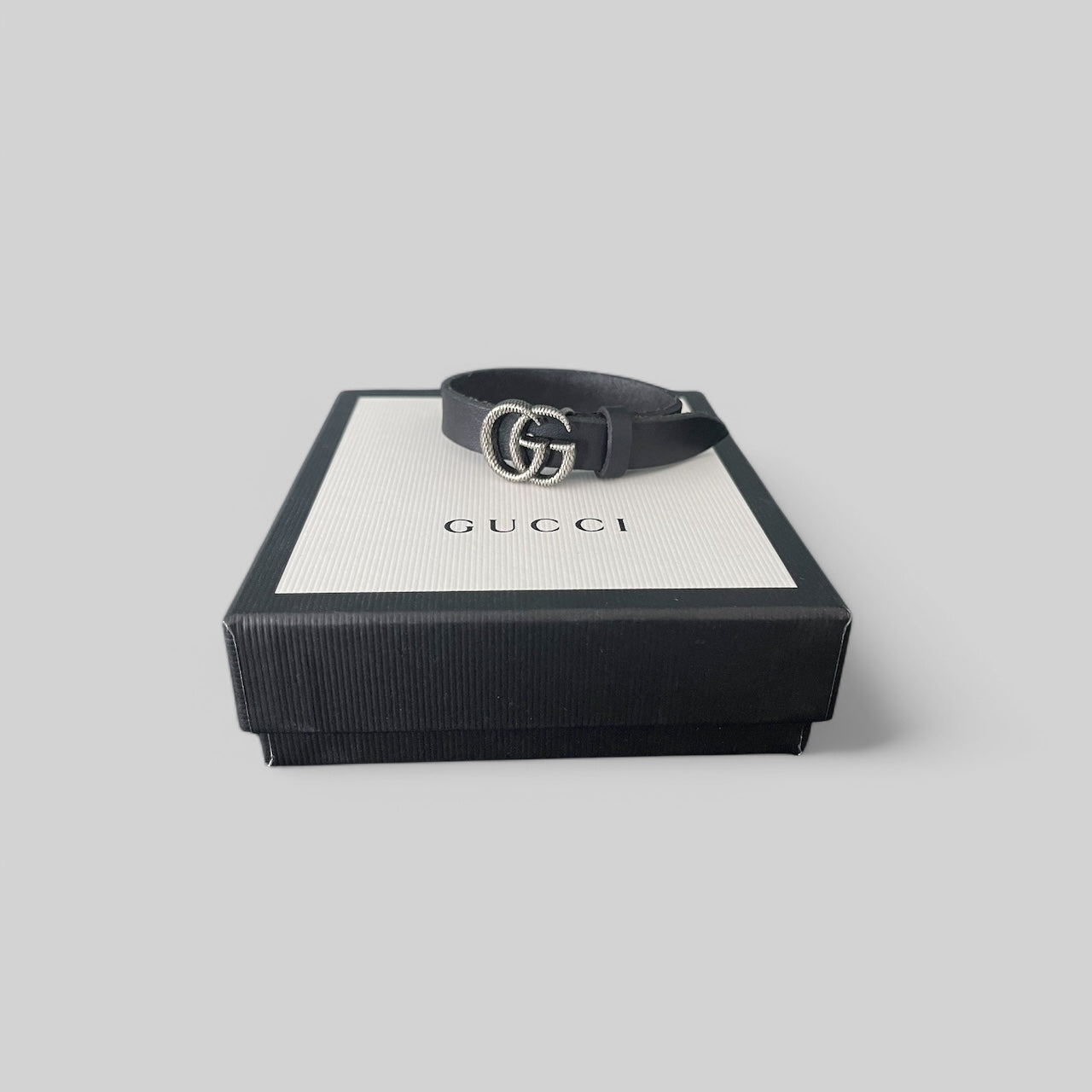 Gucci Double G Vintage Leather Bracelet