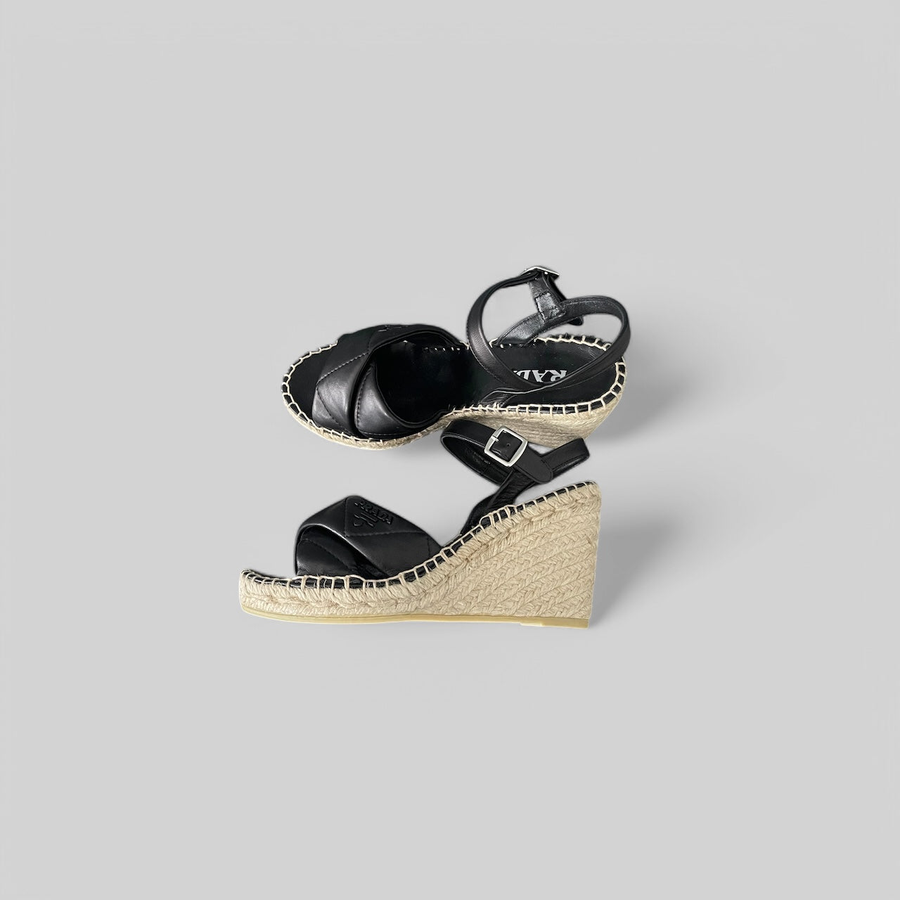 PRADA Quilted Leather Wedges