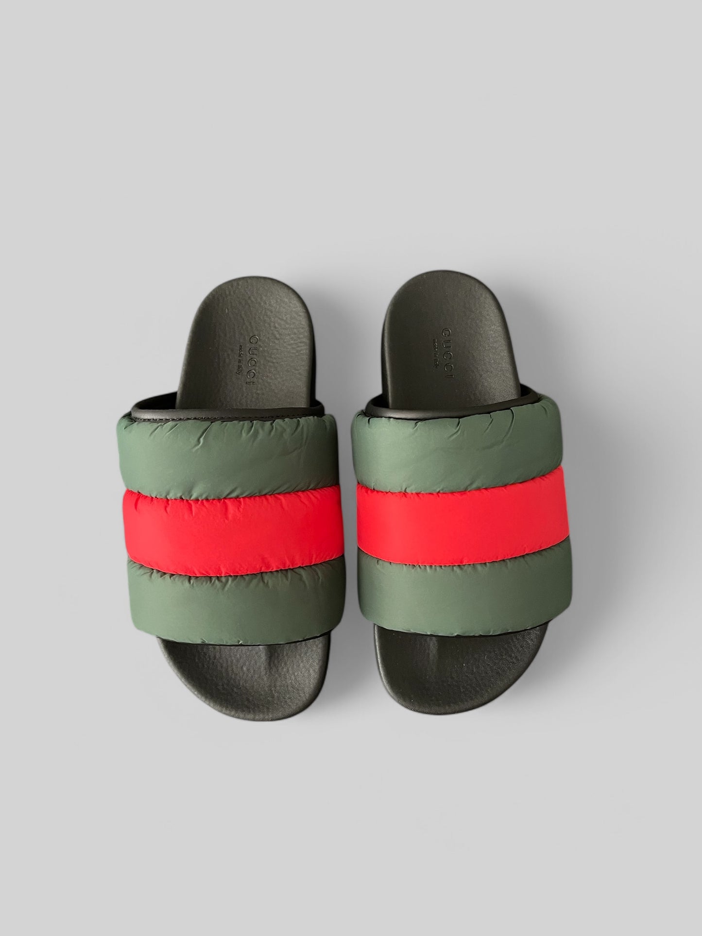 Gucci Padded Web Nylon Sandals