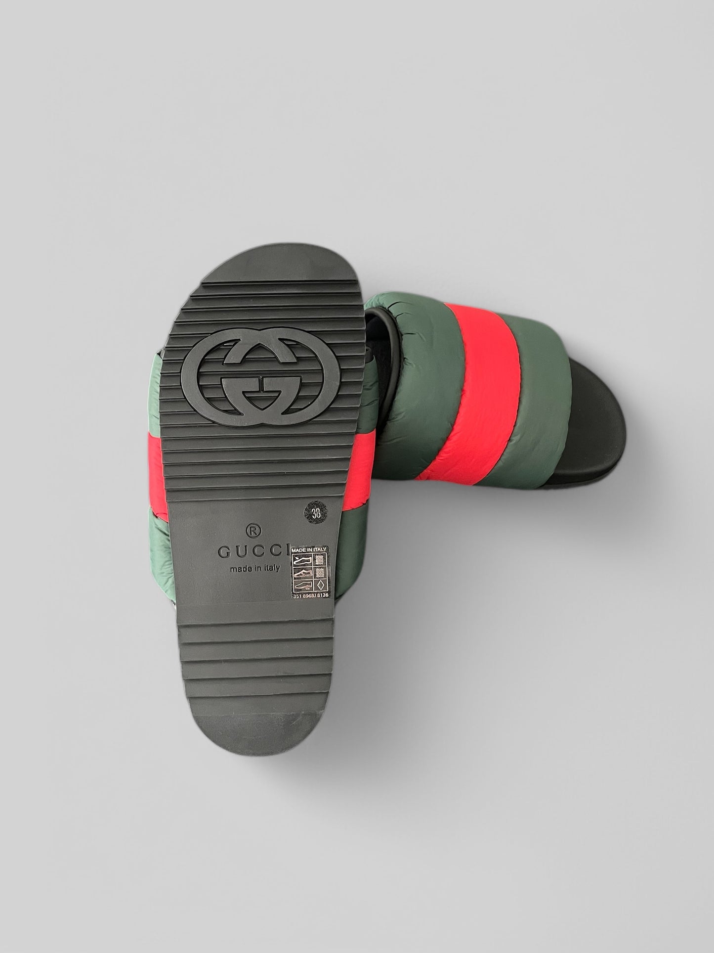 Gucci Padded Web Nylon Sandals