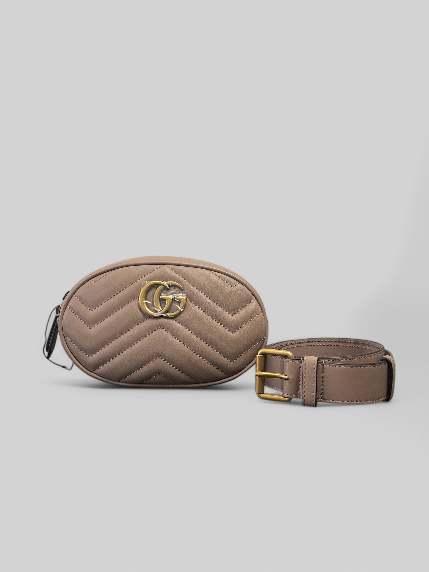 Gucci Marmont Leather Matelasse' GG Belt Bag-75CM/30"
