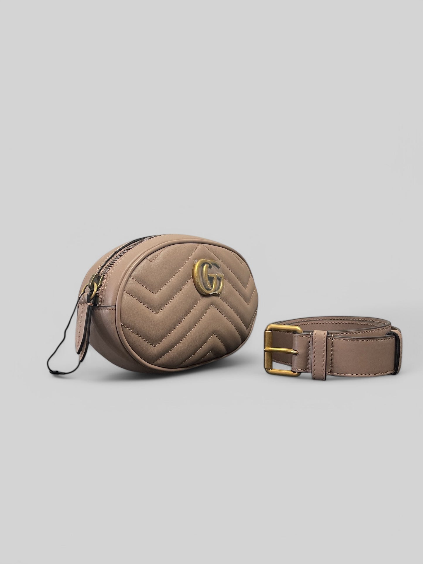 Gucci Marmont Leather Matelasse' GG Belt Bag-75CM/30"