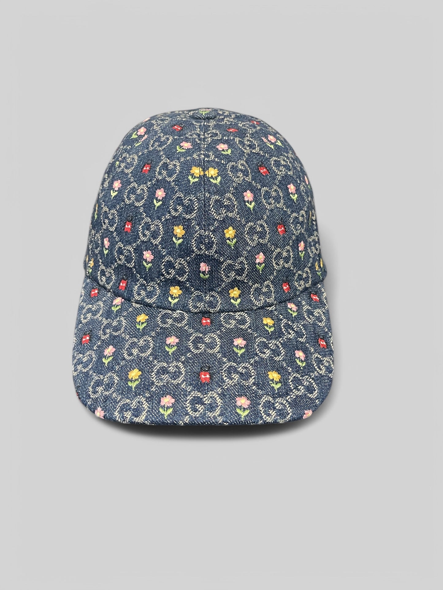 Gucci Blooming Love Floral Denim Baseball Cap