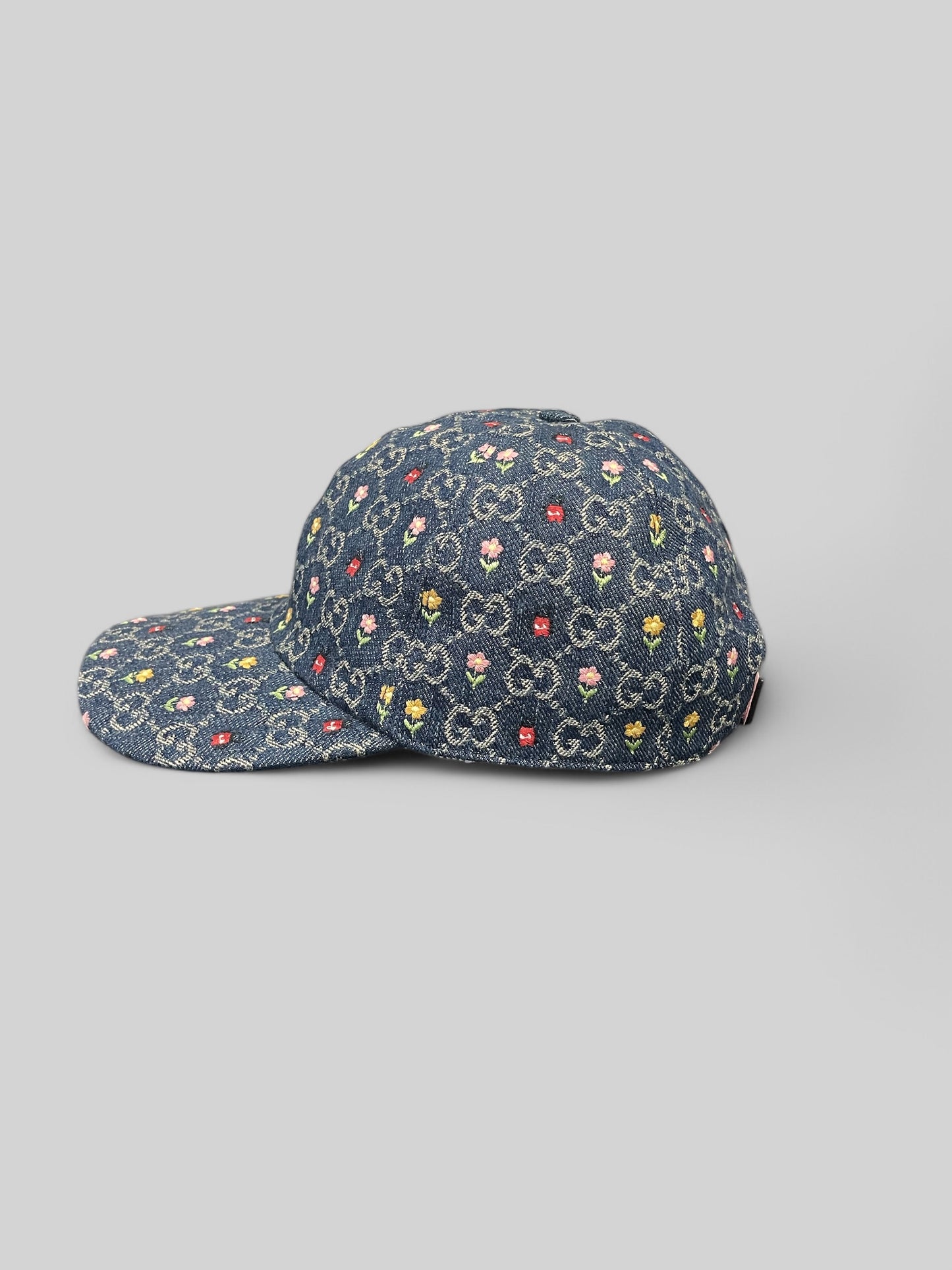 Gucci Blooming Love Floral Denim Baseball Cap