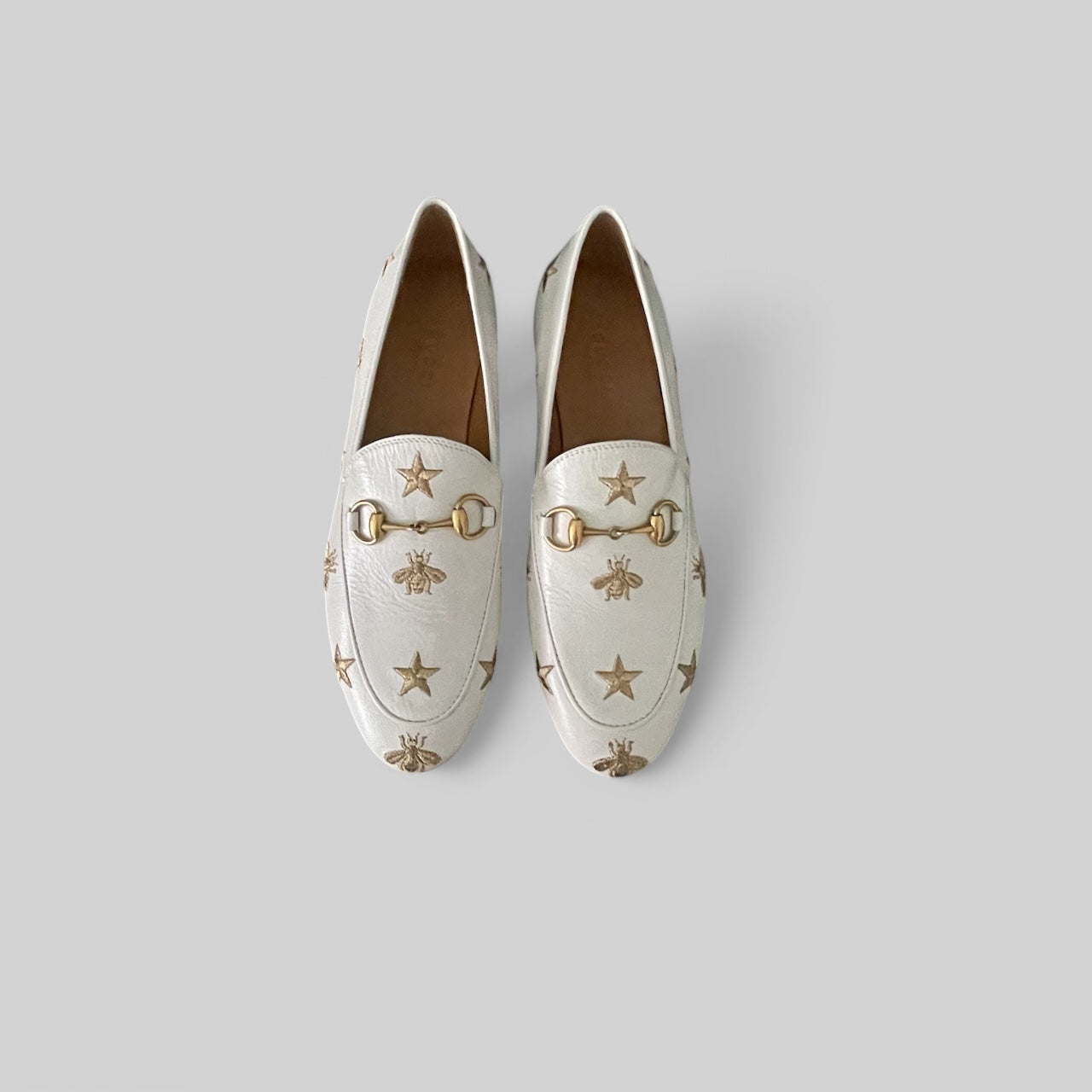 Gucci Woman's Jordaan Embroidered Leather loafer