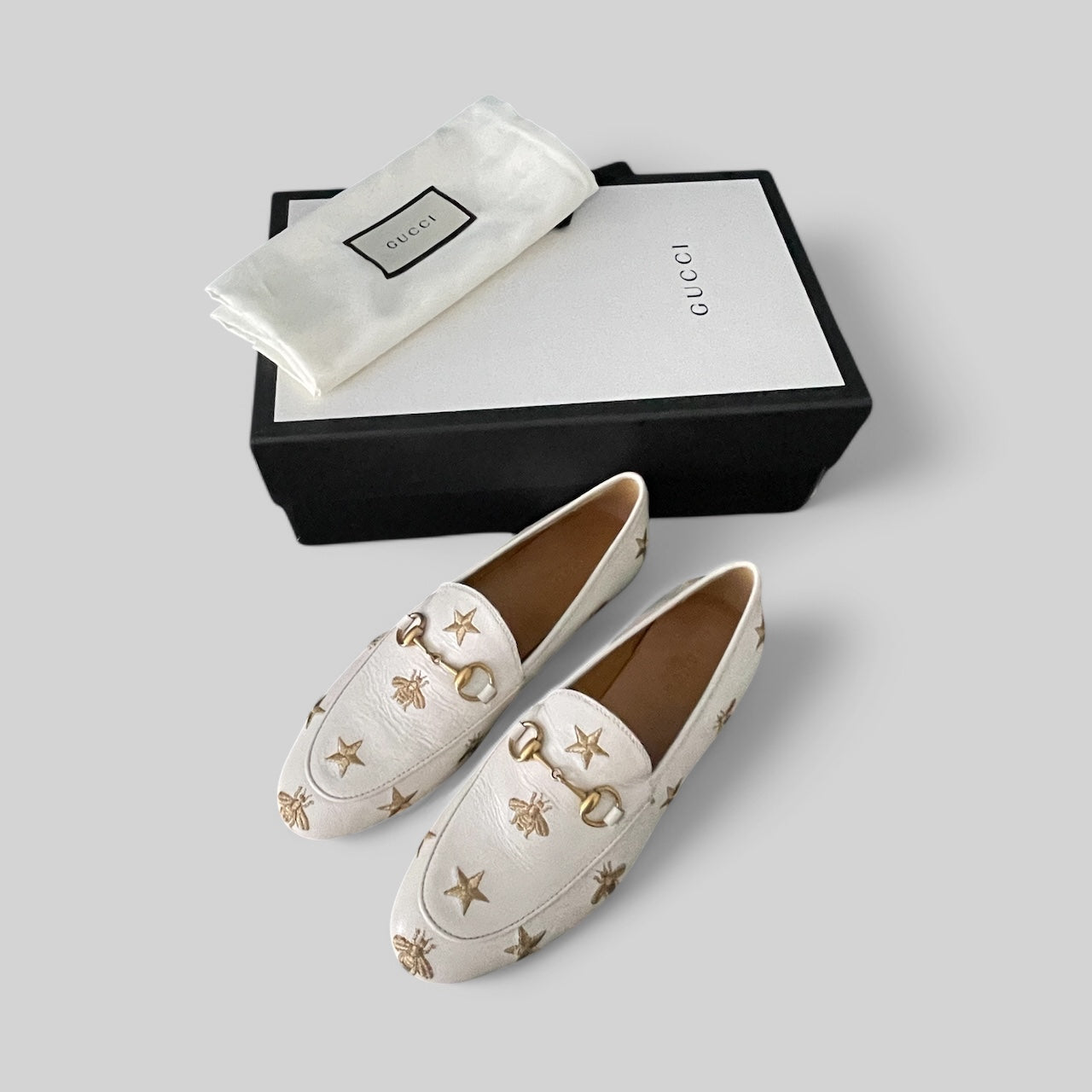 Gucci Woman's Jordaan Embroidered Leather loafer