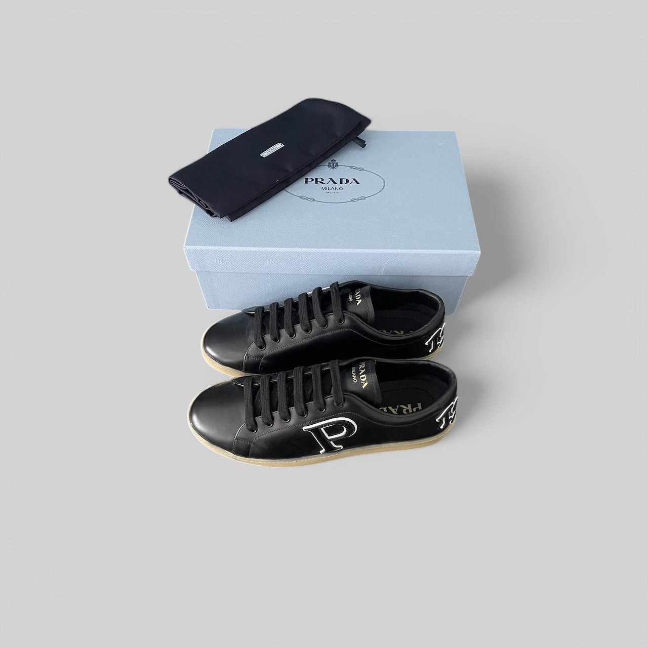 PRADA Woman's Leather Low Top Sneakers