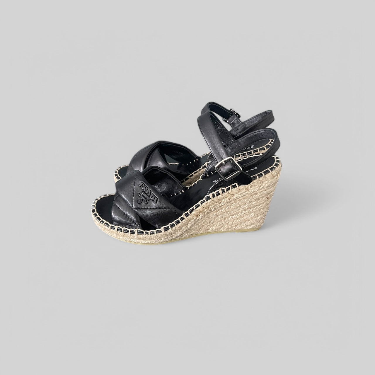 PRADA Quilted Leather Wedges